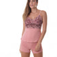 SHORT DOLL DE MICROFIBRA E RENDA BICOLOR LUNA
