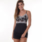 SHORT DOLL DE MICROFIBRA E RENDA BICOLOR LUNA