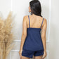 SHORT DOLL DE MICROFIBRA E RENDA BICOLOR LUNA